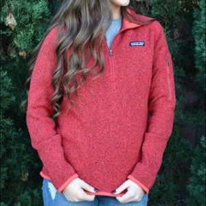 patagonia red quarter zip!